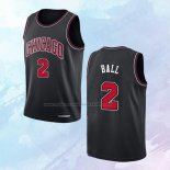 NO 2 Lonzo Ball Camiseta Chicago Bulls Statement Negro 2021