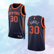 NO 30 Julius Randle Camiseta New York Knicks Statement Negro 2022-23