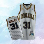 NO 31 Reggie Miller Camiseta Indiana Pacers Retro Blanco