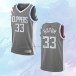 NO 33 Nicolas Batum Camiseta Los Angeles Clippers Earned Gris 2020-21