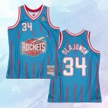 NO 34 Hakeem Olajuwon Camiseta Mitchell & Ness Houston Rockets Azul 1996-97