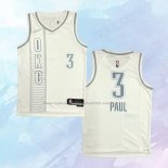 NO 3 Chris Paul Camiseta Oklahoma City Thunder Ciudad Blanco 2021-22