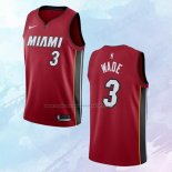 NO 3 Dwyane Wade Camiseta Miami Heat Statement Rojo
