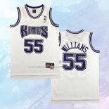 NO 55 Jason Williams Camiseta Sacramento Kings Retro Blanco