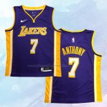 NO 7 Carmelo Anthony Camiseta Los Angeles Lakers Statement Violeta
