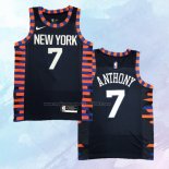 NO 7 Carmelo Anthony Camiseta New York Knicks Ciudad Edition Azul 2019-20
