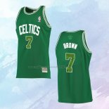 NO 7 Jaylen Brown Camiseta Boston Celtics Hardwood Classics Snakeskin Verde 2021