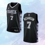 NO 7 Josh Richardson Camiseta San Antonio Spurs Statement Negro 2022-23