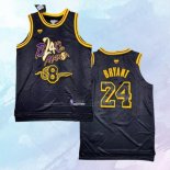 NO 8 24 Kobe Bryant Camiseta Los Angeles Lakers Black Mamba Snakeskin Negro