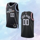 Camiseta Los Angeles Clippers Personalizada Ciudad Negro 2022-23