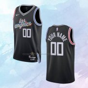 Camiseta Los Angeles Clippers Personalizada Ciudad Negro 2022-23