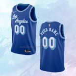 Camiseta Los Angeles Lakers Personalizada Hardwood Classics Azul 2020-21