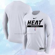 Camiseta Manga Larga Miami Heat Practice Performance 2022-23 Blanco