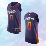 Camiseta Phoenix Suns Jordan Goodwin NO 0 Ciudad Autentico 2023-24 Violeta