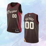 NO 00 Carmelo Anthony Camiseta Portland Trail Blazers Ciudad Marron 2020-21