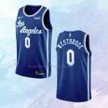 NO 0 Russell Westbrook Camiseta Los Angeles Lakers Classic Azul 2021-2022