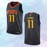 NO 11 Trae Young Camiseta Atlanta Hawks Icon Negro 2018