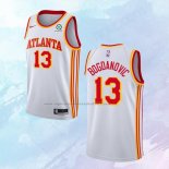NO 13 Bogdan Bogdanovic Camiseta Atlanta Hawks Association Blanco 2020-21