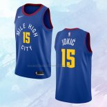 NO 15 Nikola Jokic Camiseta Denver Nuggets Statement Azul