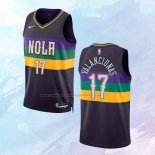 NO 17 Jonas Valanciunas Camiseta New Orleans Pelicans Ciudad Violeta 2022-23