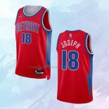NO 18 Cory Joseph Camiseta Detroit Pistons Ciudad Rojo 2021-22