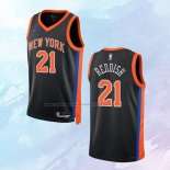 NO 21 Cam Reddish Camiseta New York Knicks Ciudad Negro 2022-23