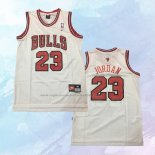 NO 23 Michael Jordan Camiseta Chicago Bulls Retro Blanco