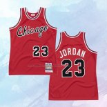 NO 23 Michael Jordan Camiseta Mitchell & Ness Chicago Bulls Rojo 1984-1985