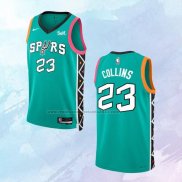 NO 23 Zach Collins Camiseta San Antonio Spurs Ciudad Verde 2022-23