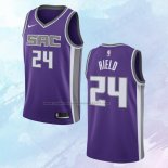 NO 24 Buddy Hield Camiseta Sacramento Kings Icon Violeta