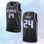 NO 24 Buddy Hield Camiseta Sacramento Kings Statement Negro