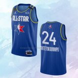 NO 24 Giannis Antetokounmpo Camiseta Milwaukee Bucks All Star 2020 Azul