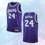 NO 24 Kobe Bryant Camiseta Los Angeles Lakers Ciudad Edition Violeta 2021-22