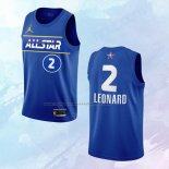 NO 2 Kawhi Leonard Camiseta Los Angeles Clippers All Star 2021 Azul