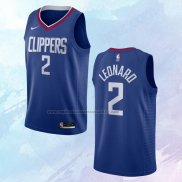 NO 2 Kawhi Leonard Camiseta Los Angeles Clippers Icon Azul 2020-21