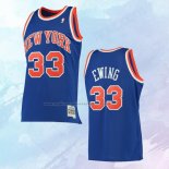 NO 33 Patrick Ewing Camiseta Mitchell & Ness New York Knicks Azul 1991-92