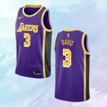 NO 3 Anthony Davis Camiseta Los Angeles Lakers Statement Violeta