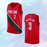 NO 3 CJ McCollum Camiseta Portland Trail Blazers Statement Rojo