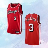 NO 3 Devon Dotson Camiseta Chicago Bulls Ciudad Rojo 2021-22