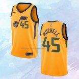NO 45 Donovan Mitchell Camiseta Utah Jazz Statement Amarillo