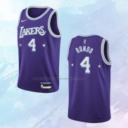 NO 4 Rajon Rondo Camiseta Los Angeles Lakers Ciudad Edition Violeta 2021-22