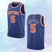 NO 5 Immanuel Quickley Camiseta New York Knicks Icon Azul 2020-21