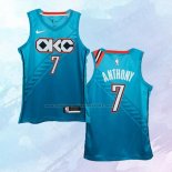 NO 7 Carmelo Anthony Camiseta Oklahoma City Thunder Ciudad Azul 2018-19