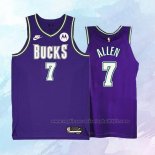 NO 7 Grayson Allen Camiseta Milwaukee Bucks Classic Violeta 2022-23