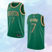 NO 7 Jaylen Brown Camiseta Boston Celtics Ciudad Verde 2019-20