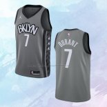 NO 7 Kevin Durant Camiseta Brooklyn Nets Statement Gris 2021
