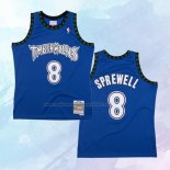 NO 8 Latrell Sprewell Camiseta Minnesota Timberwolves Hardwood Classics Throwback Azul