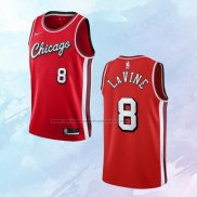 NO 8 Zach Lavine Camiseta Chicago Bulls Ciudad Rojo 2021-22