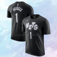 Camiseta Manga Corta Brooklyn Nets Mikal Bridges Ciudad 2023-24 Negro