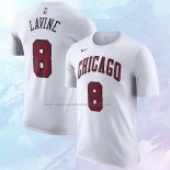 Camiseta Manga Corta Chicago Bulls Zach Lavine Ciudad 2022-23 Blanco